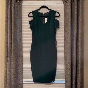 Emerald Green off Shoulder Dress